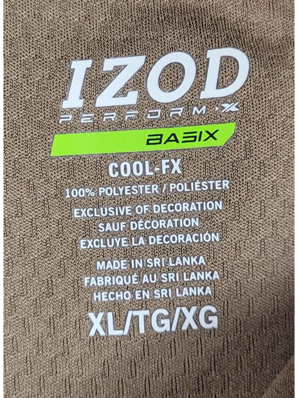 IZOD Perform X Basix Cool FX Golf Shirt Size XL - Picture 7 of 14
